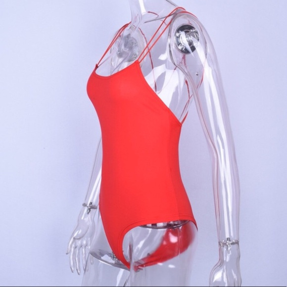 LAST M❤️Sexy straps criss cross open back bodysuit - Picture 3 of 6